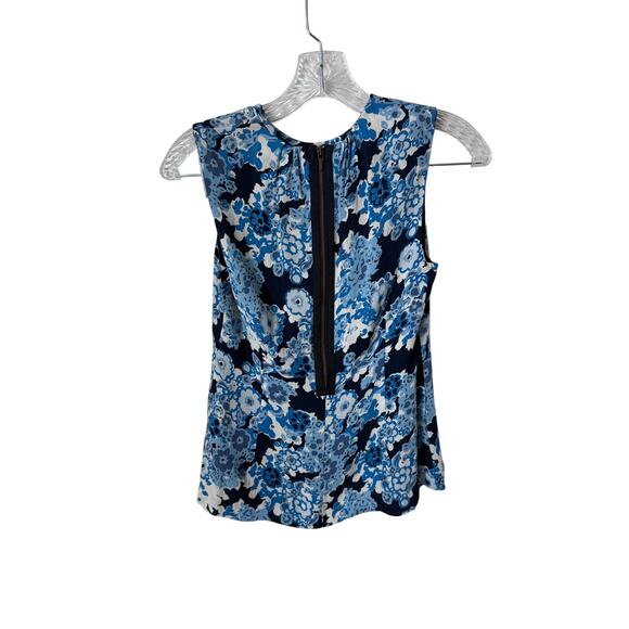 Tory Burch Floral Silk Tank Blouse Size 0 - Picture 2 of 4